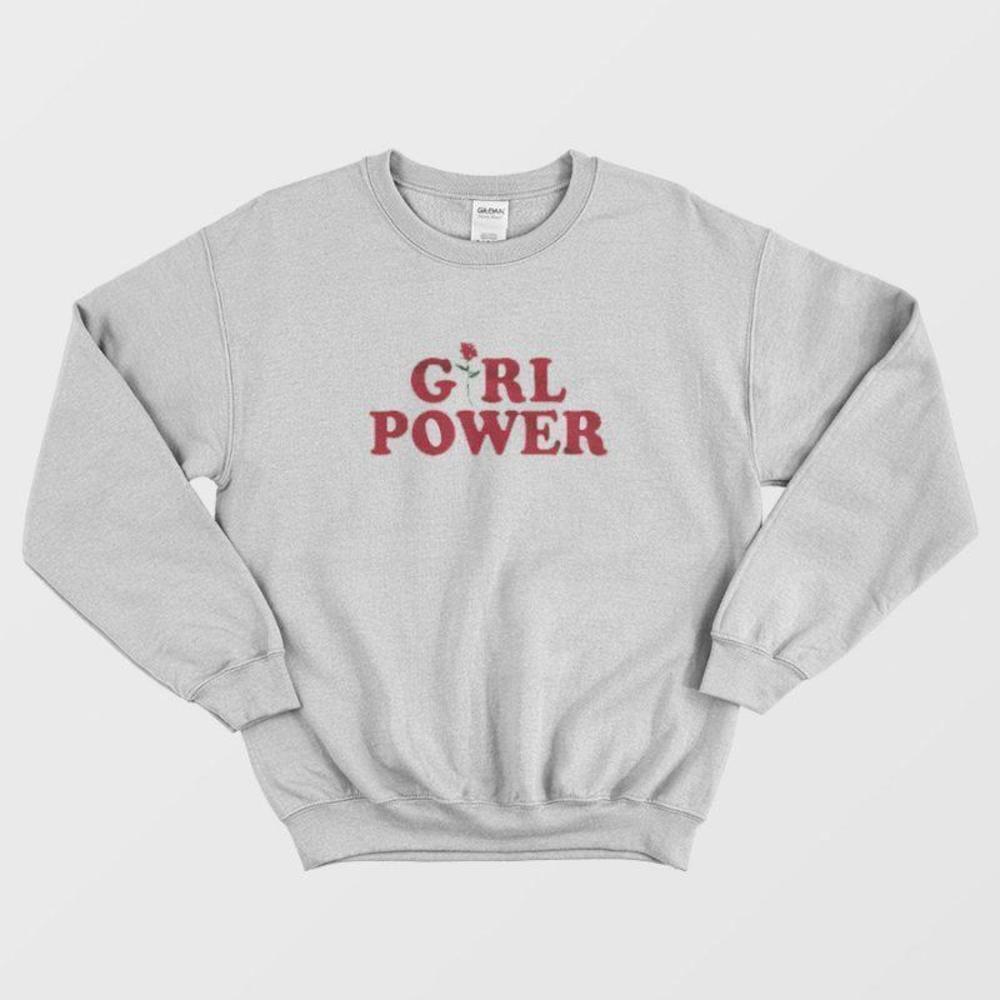 Girl Power Feminist Motivational Graphic Retro Style Unisex Sweatshirt